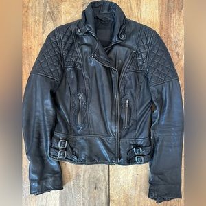 All Saints black Leather Jacket - UK Size 8/US Size 4